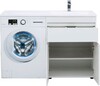 Тумба с раковиной Aquanet Токио 130 R белый (напольная, 1 ящик, 2 дверцы)