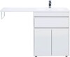 Тумба с раковиной Aquanet Токио 130 R белый (напольная, 1 ящик, 2 дверцы)