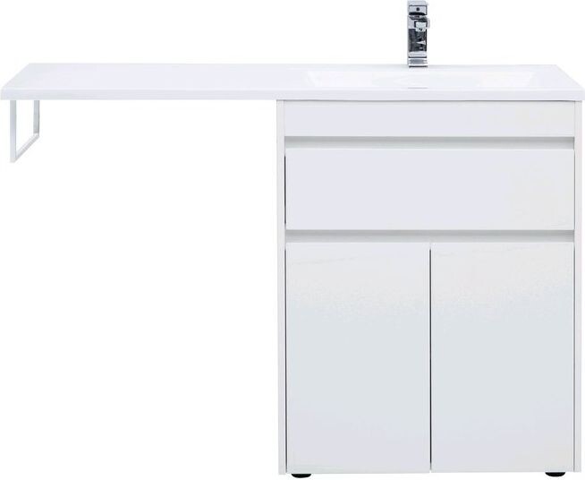 Тумба с раковиной Aquanet Токио 130 R белый (напольная, 1 ящик, 2 дверцы)