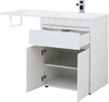 Тумба с раковиной Aquanet Токио 130 R белый (напольная, 1 ящик, 2 дверцы)