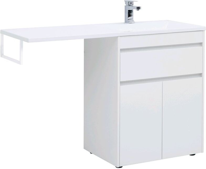 Тумба с раковиной Aquanet Токио 130 R белый (напольная, 1 ящик, 2 дверцы)
