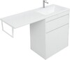 Тумба с раковиной Aquanet Токио 130 R белый (напольная, 1 ящик)
