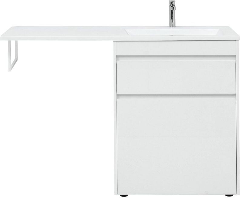 Тумба с раковиной Aquanet Токио 130 R белый (напольная, 1 ящик)
