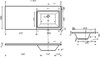 Тумба с раковиной Aquanet Токио 130 R белый (подвесная, 1 ящик)