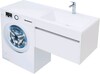 Тумба с раковиной Aquanet Токио 130 R белый (подвесная, 1 ящик)