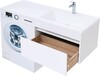 Тумба с раковиной Aquanet Токио 130 R белый (подвесная, 1 ящик)