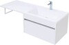 Тумба с раковиной Aquanet Токио 130 R белый (подвесная, 1 ящик)