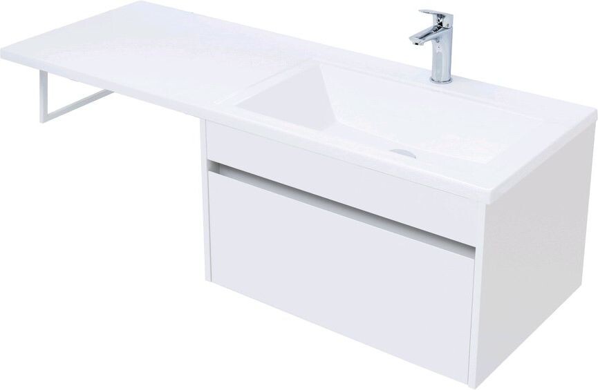 Тумба с раковиной Aquanet Токио 130 R белый (подвесная, 1 ящик)