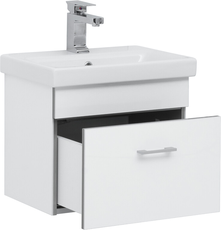 Тумба с раковиной Aquanet Верона 50 (Moduo Slim) белый