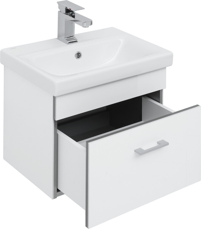 Тумба с раковиной Aquanet Верона 50 (Moduo Slim) белый