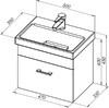 Тумба с раковиной Aquanet Верона 50 (Moduo Slim) белый