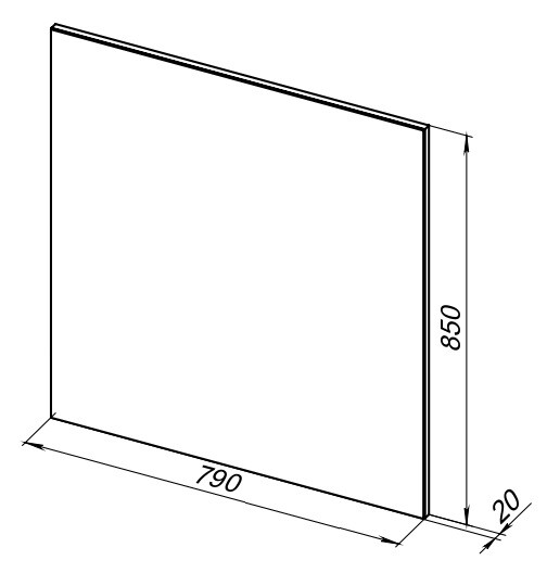 Зеркало Aquanet Lino 80 белый