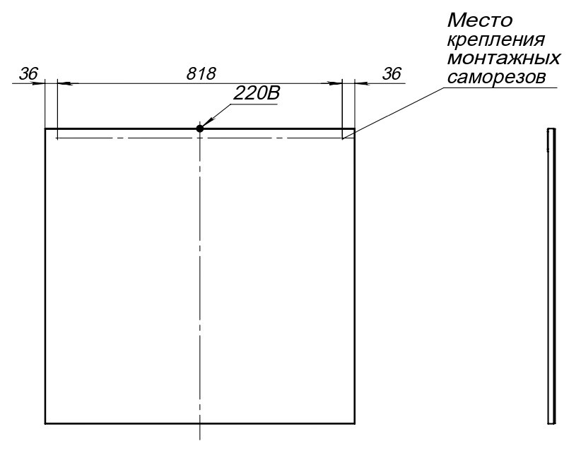 Зеркало Aquanet Lino 90 белый