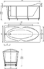 Акриловая ванна Акватек Европа 180x80