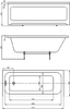 Акриловая ванна Акватек Мия 140x70