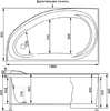 Акриловая ванна Aquanet Maldiva 150x90 L