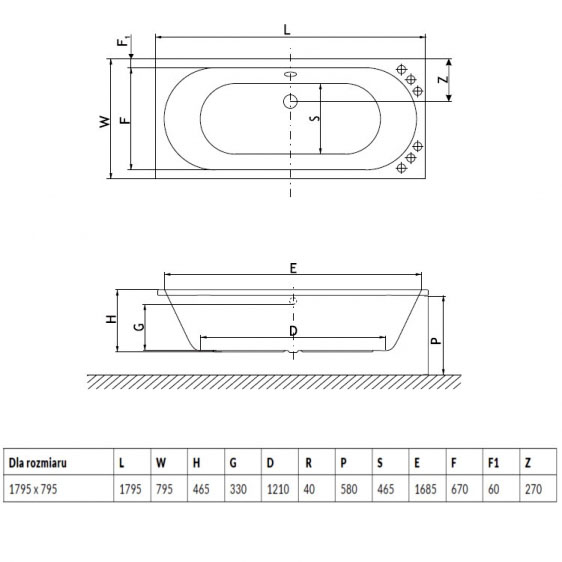 Акриловая ванна Excellent Oceana 180x80