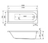 Акриловая ванна Actima Aurum 150x70