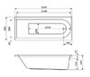 Акриловая ванна Actima Aurum Slim 150x70