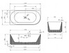 Акриловая ванна Abber AB9329-1.7MB L 170x80