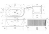 Акриловая ванна Abber AB9412-1.5 L 150x75