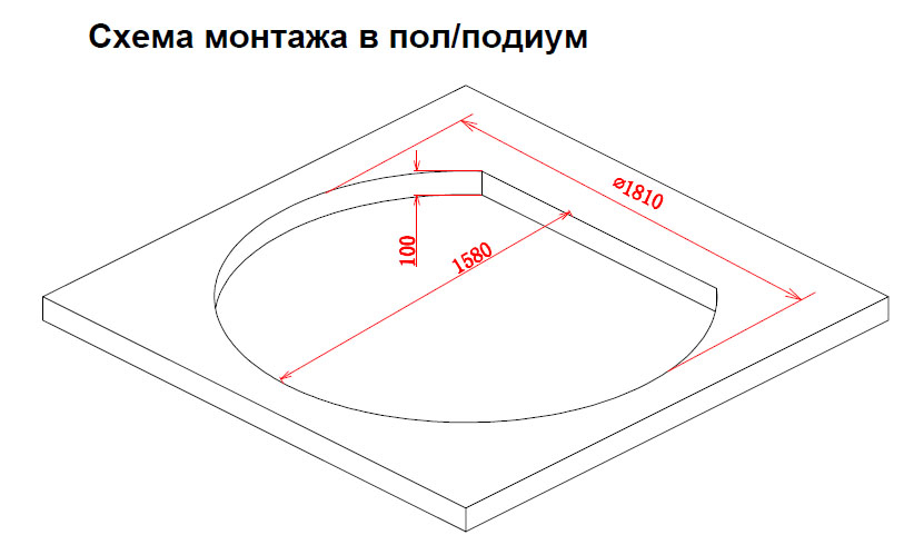 Гидромассажная ванна Gemy G9053 B 185x162