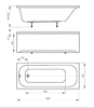 Акриловая ванна Акватек Лугано 160x70