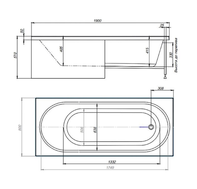 Акриловая ванна Alex Baitler Baikal 190x80