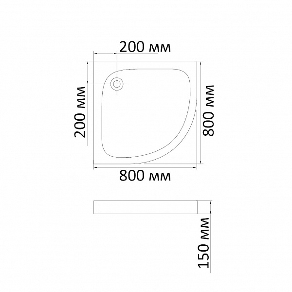 Душевой поддон BandHours Alfa Tray 80x80