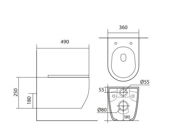 Унитаз подвесной Aquatek ЕВРОПА AQ1106-00