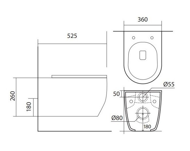 Унитаз подвесной Aquatek ЕВРОПА AQ1106L-00