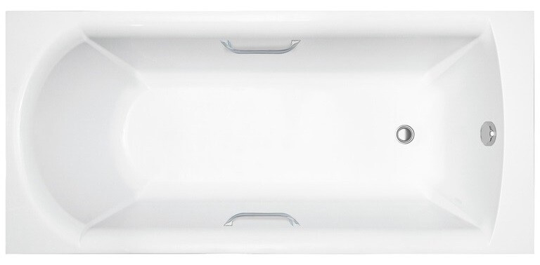 Ванна из искусственного камня Delice Astra 150x70 глянцевая с ручками хром DLR330053R-G