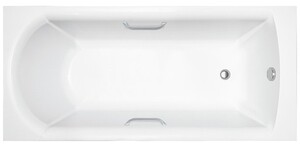 Ванна из искусственного камня Delice Astra 180x80 глянцевая с ручками хром DLR330057R-G