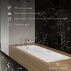 Чугунная ванна Vinsent Veron Aura 170x70x42 с черными матовыми ручками