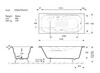 Чугунная ванна Vinsent Veron Aura 150x75x42 с а/п