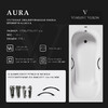 Чугунная ванна Vinsent Veron Aura 170x70x42 с черными матовыми ручками