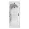 Чугунная ванна Vinsent Veron Aura 170x70x42 с черными матовыми ручками и а/п