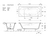 Чугунная ванна Vinsent Veron Aura 170x70x42 с черными матовыми ручками