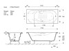 Чугунная ванна Vinsent Veron Aura 170x70x42 с ручками оружейная сталь и а/п