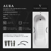 Чугунная ванна Vinsent Veron Aura 170x75x42 с черными матовыми ручками и а/п