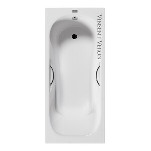 Чугунная ванна Vinsent Veron Aura 170x75x42 с хромированными ручками