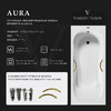 Чугунная ванна Vinsent Veron Aura 170x75x42 с золотыми ручками