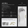 Чугунная ванна Vinsent Veron Aura 180x80x45 с золотыми ручками и а/п