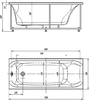 Акриловая ванна Акватек Альфа 170x70