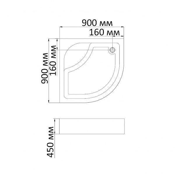 Душевой поддон BandHours Sigma-2 Tray 90x90