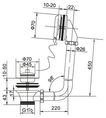 Слив-перелив BelBagno BB-OVF-02-CRM