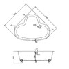 Акриловая ванна BelBagno BB07 150x150