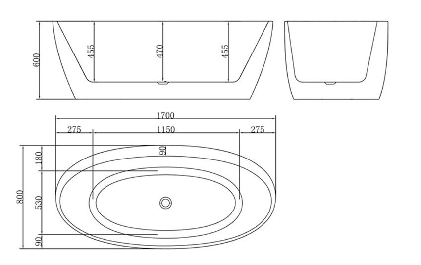 Акриловая ванна BelBagno BB404-1700-800 170x80