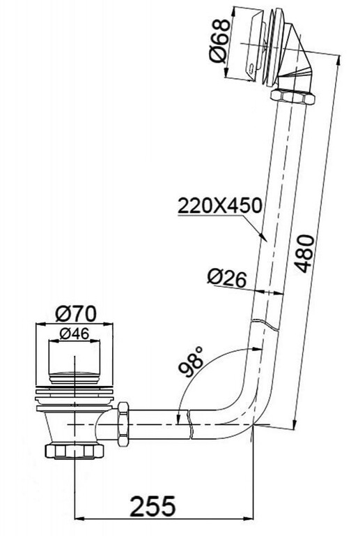 Слив-перелив BelBagno BB567-OVF-BRN