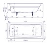 Чугунная ванна Delice Biove 170x75 с ручками а/п